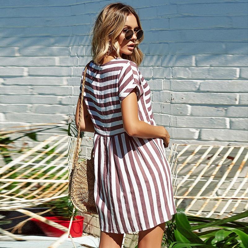 A-Line Striped Dress