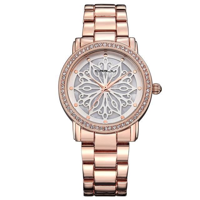 Luxury Dress Rose Gold Diamond Watch