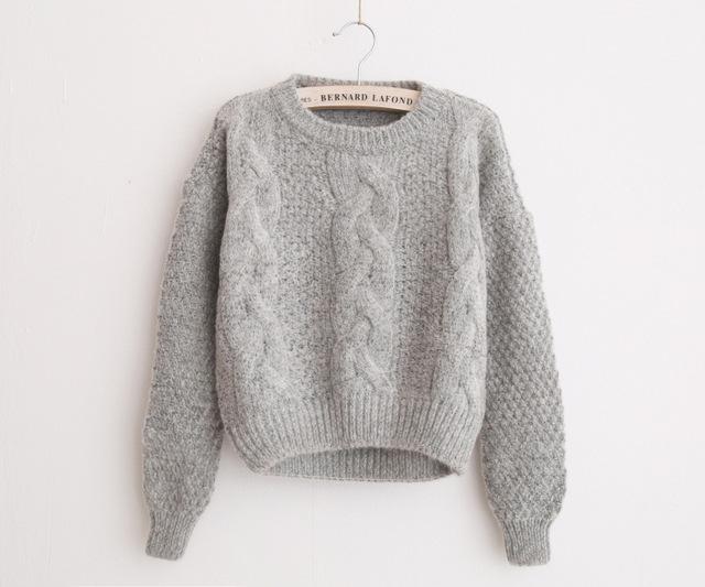 Knitted Sweater - Gray