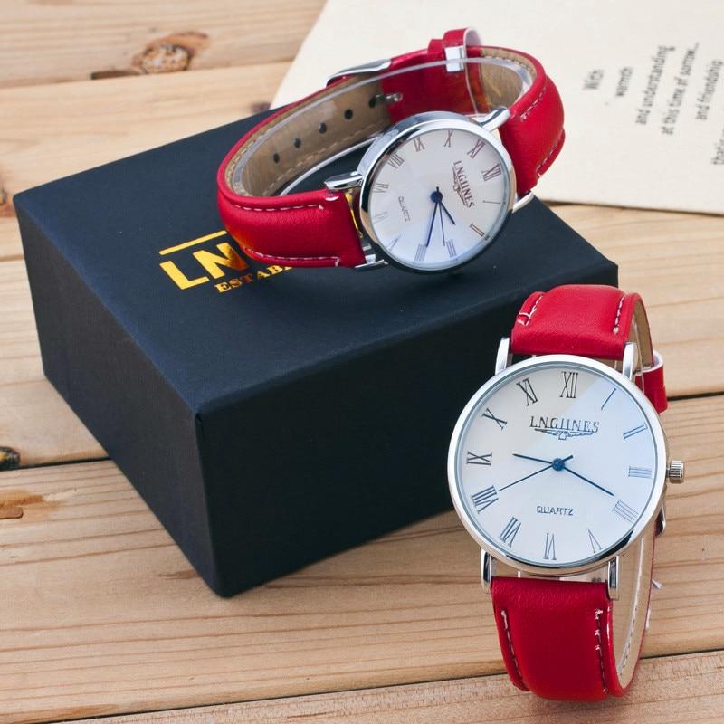 Red Luxury Brand Quartz Couple Watch