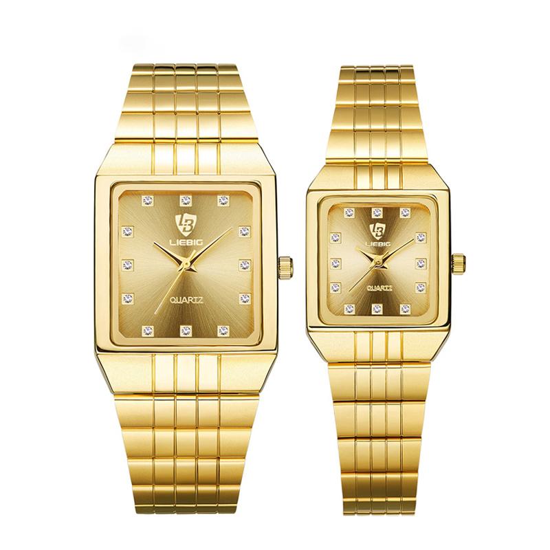 Luxury Gold Bracelet Couple Watches